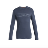 Icebreaker Mens 200 Oasis LS Crewe Ski Stripe